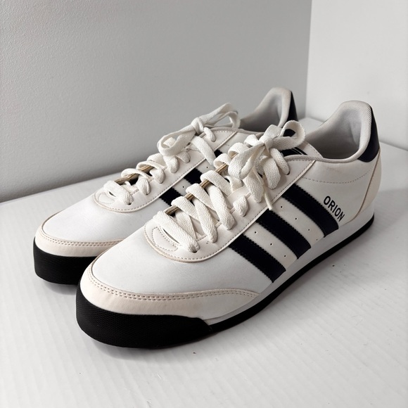 Adidas Orion 2 Leather Low Top VINTAGE White Navy Blue G59277 Mens 12.5 NEW!